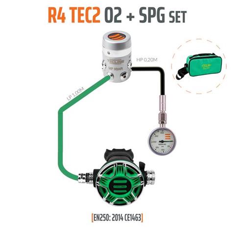 Tecline R4 TEC2 O2 + SPG Stage/Deco Regulator Set